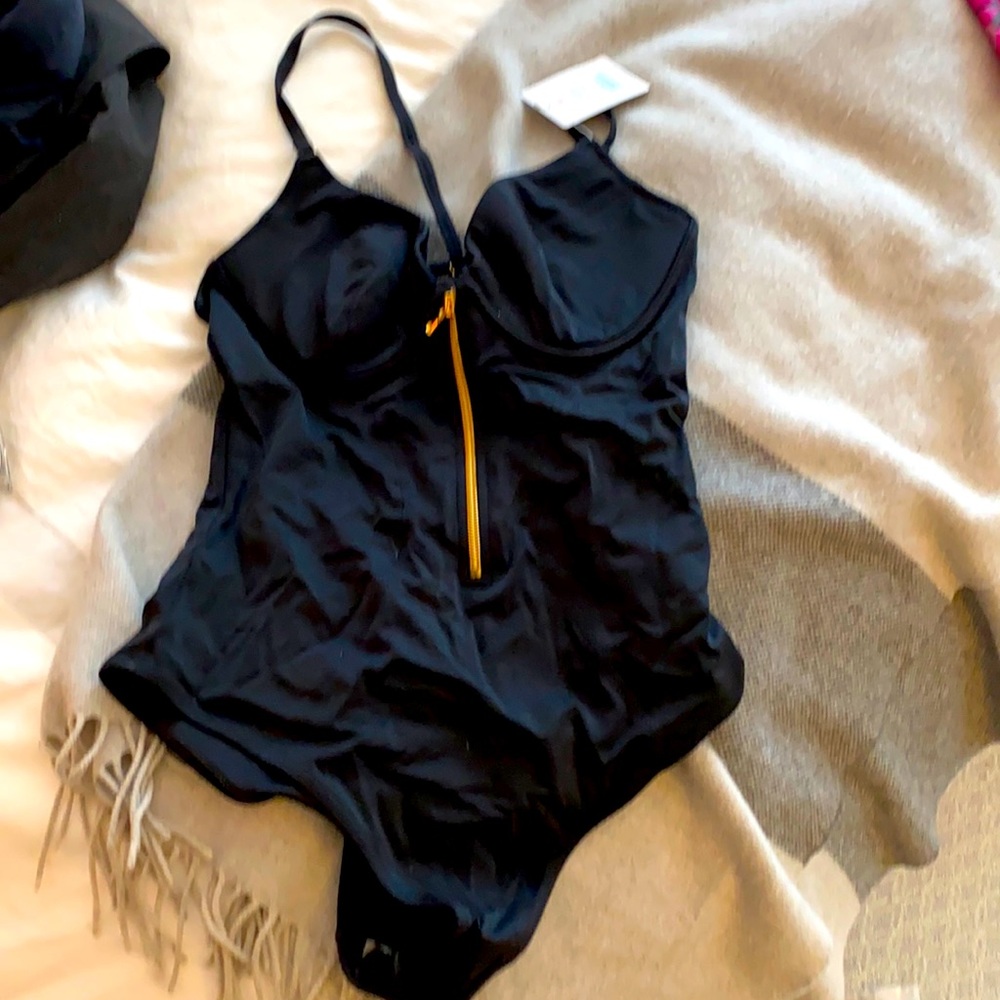 Never worn black L’agent bathing suit